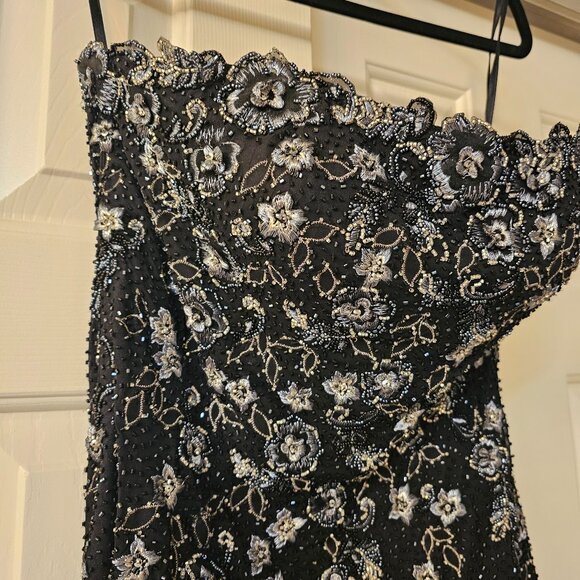 Strapless Beaded Formal Gown - Picture 3 of 12